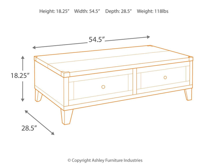 Todoe - Dark Gray - Lift Top Cocktail Table