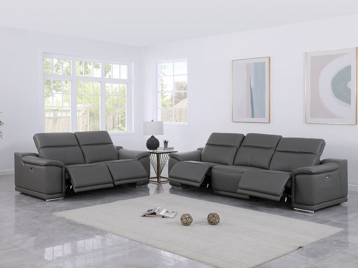 9762 - 5-Piece Modular Power Reclining Sofa And Loveseat Set With 5 Power Recliners In