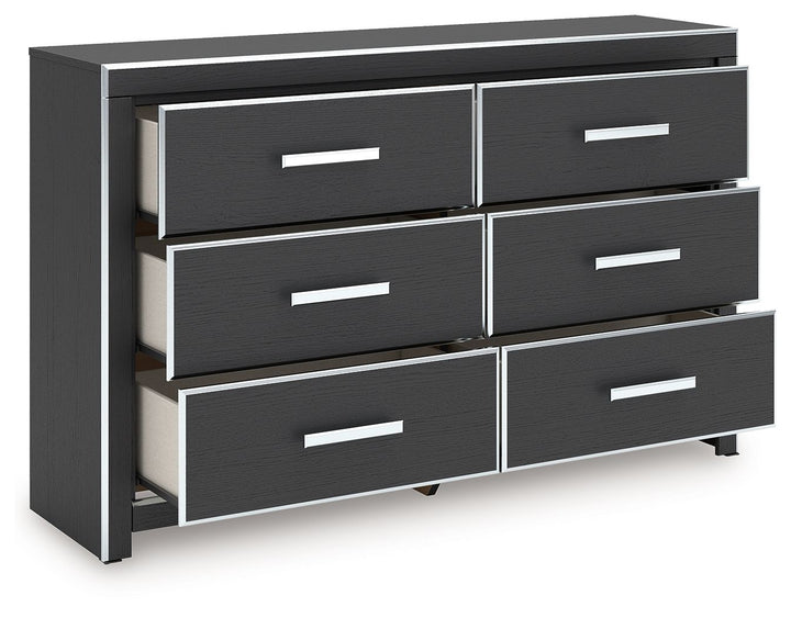 Zuraleus - Black - Six Drawer Dresser
