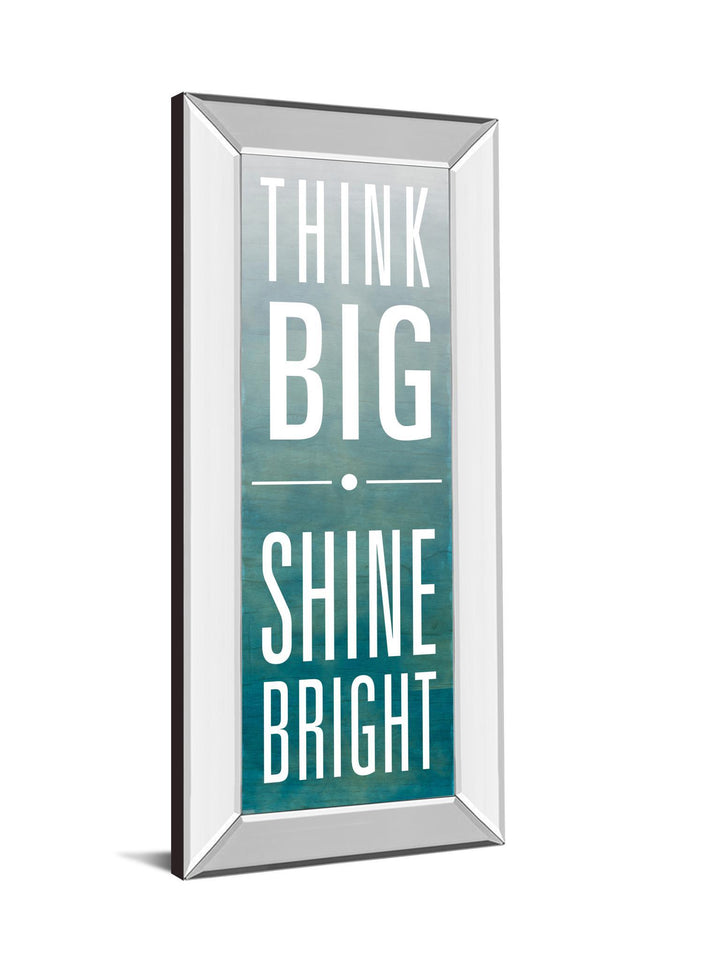 Shine By Sd Studios - Mirror Framed Print Wall Art - Blue