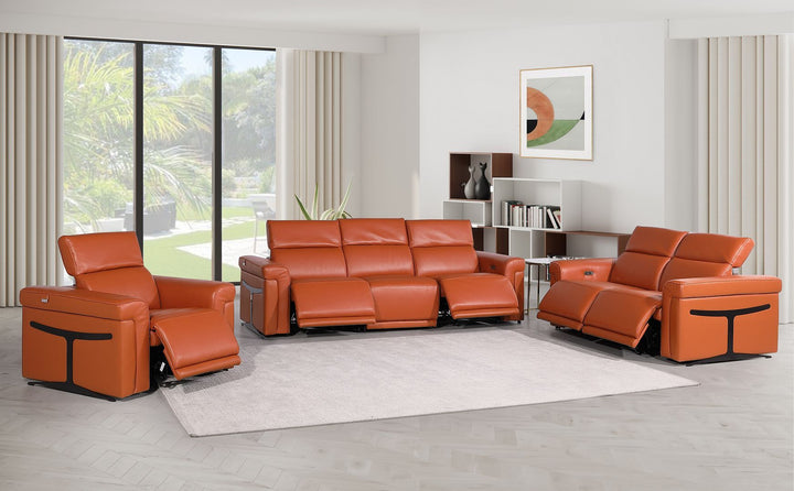 1126 - 6-Piece Modular Power Reclining Sofa, Loveseat &amp; Chair Set In With 5 Power Recliners &amp; Power Headrests