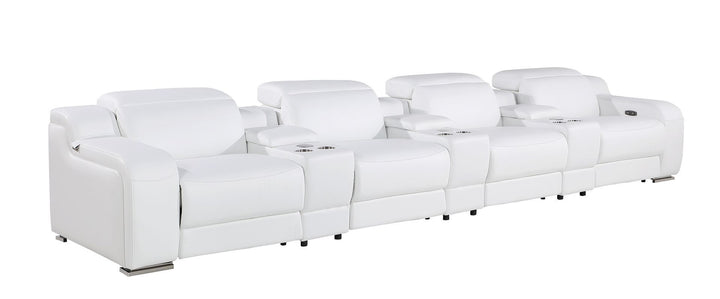 1116 - 7-Piece Modular Power Reclining Sofa In With 4 Power Recliners &amp; Power Headrests