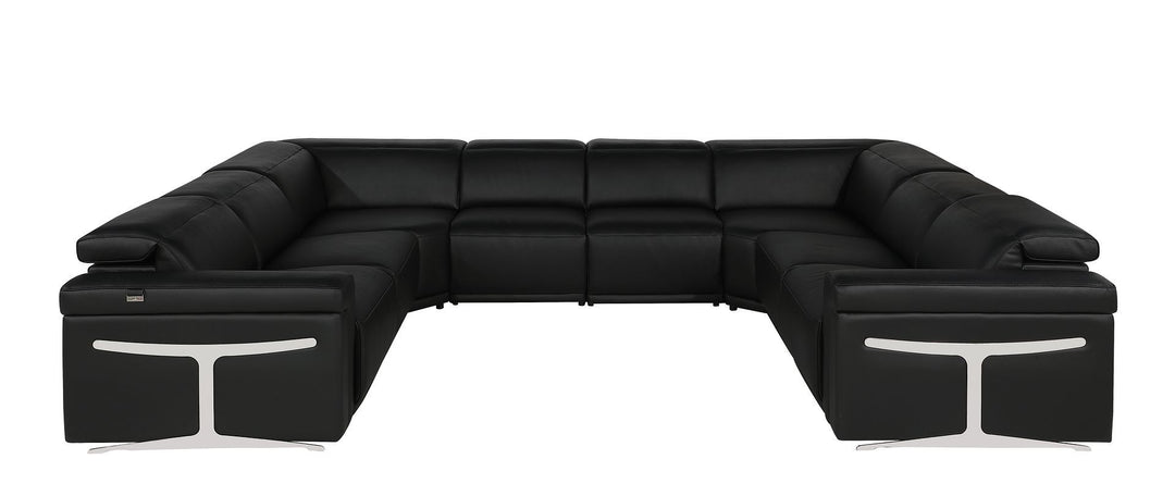 1126 - 8-Piece U-Shaped Sectional Sofa In With 4 Power Recliners &amp; Power Headrests