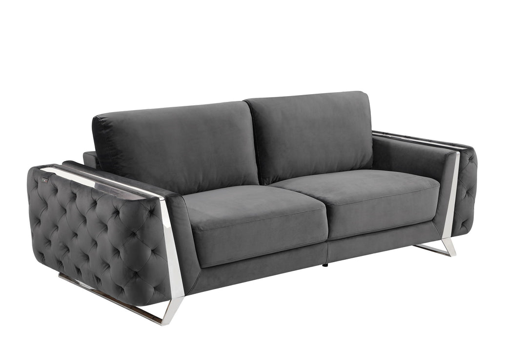 1051 - Contemporary Velvet Sofa