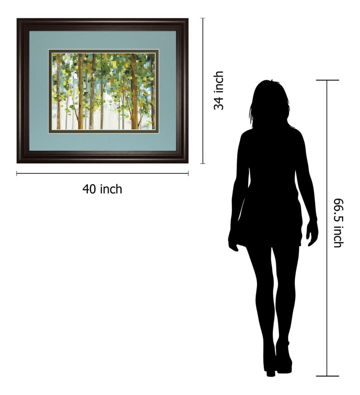 Forest Study I Crop By Lisa Audit - Framed Print Wall Art - Green