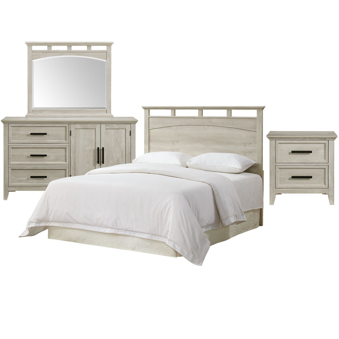 Matias - Bedroom Set With Queen/Full Headboard, Dresser, Mirror &amp; Nightstand