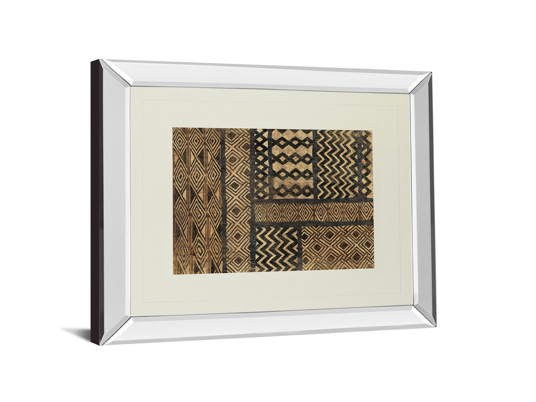 Kuba Abstract By Sue Schlabach - Mirror Framed Print Wall Art - Light Brown