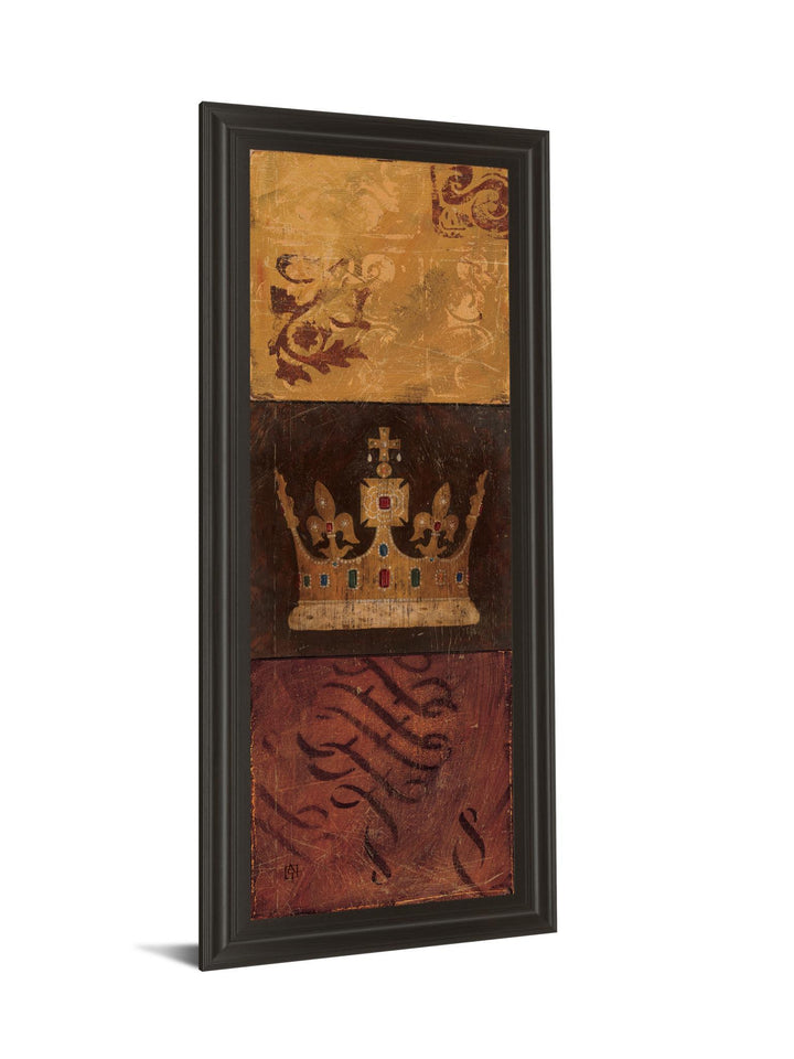 Regal Panel I By Avery Tillmon - Framed Print Wall Art - Dark Brown