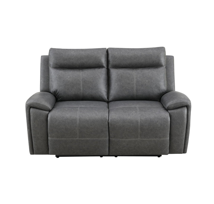 Gaston - Manual Reclining Loveseat - Gray