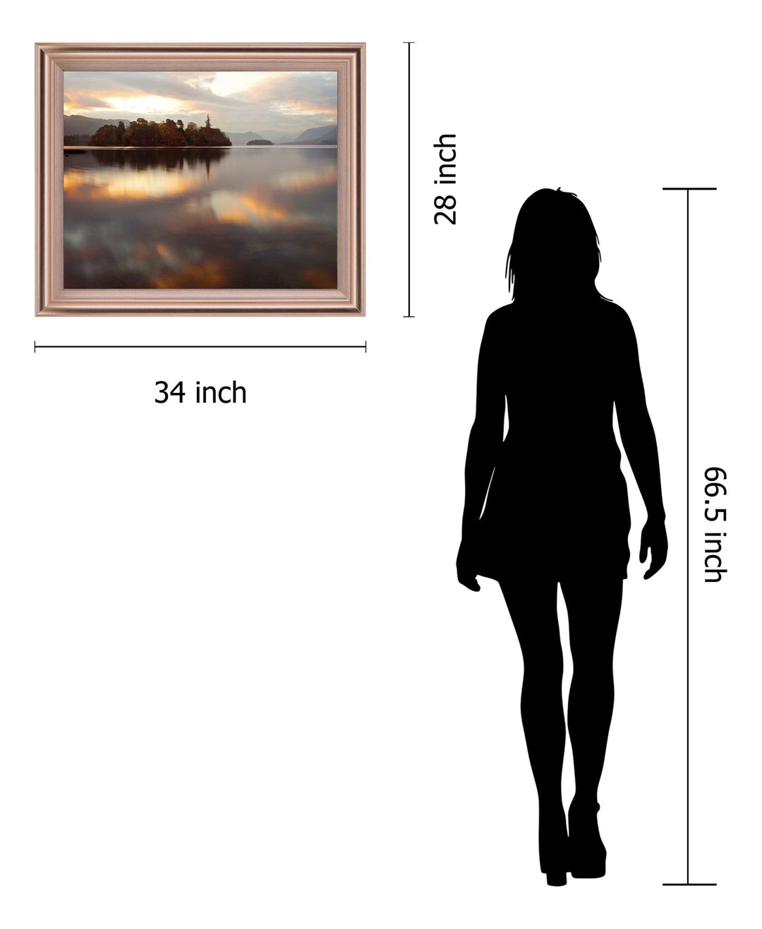 Misty Isle Sunrise - 28" x 34" Framed Wall Art