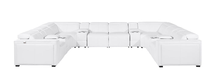 1224 - 12-Piece U-Shaped Sectional Sofa In With 4 Power Recliners &amp; Power Headrests