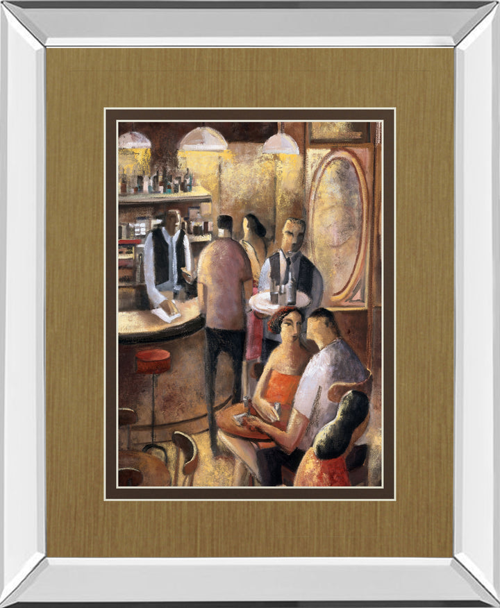 Entre Copas By Didier Lourenco - Mirror Framed Print Wall Art - Dark Brown