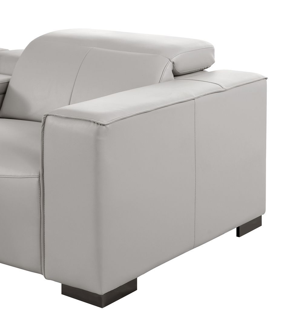 1208 - 10 Piece U Shaped Leather Sectional With 4 Power Recliners &amp; Power Headrest
