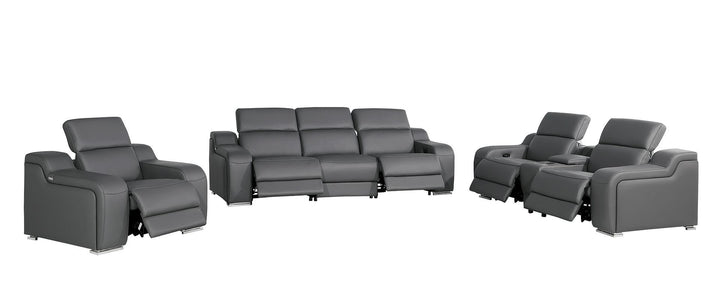 1116 - 7-Piece Modular Power Reclining Sofa, Loveseat &amp; Chair Set In With 5 Power Recliners &amp; Power Headrests