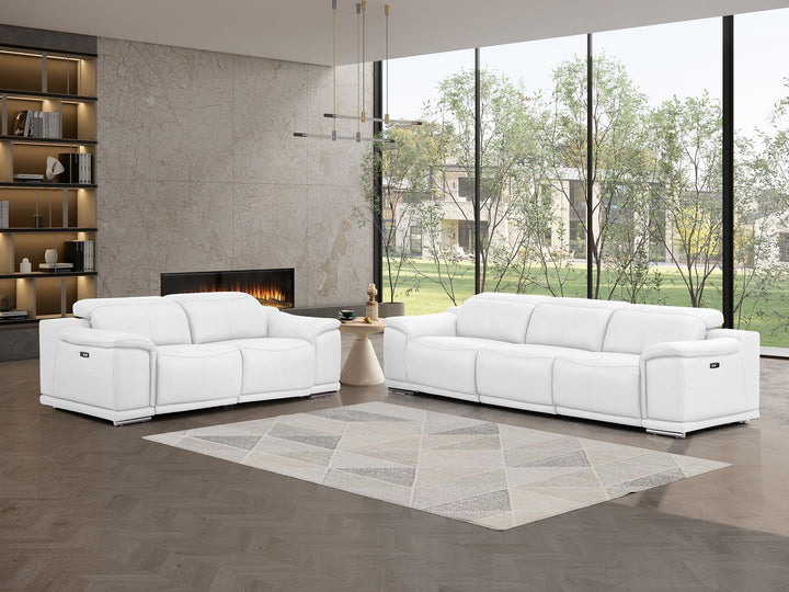 2679 - Genuine Leather Reclining Set (Sofa And Loveseat With 4 Power Recliners)