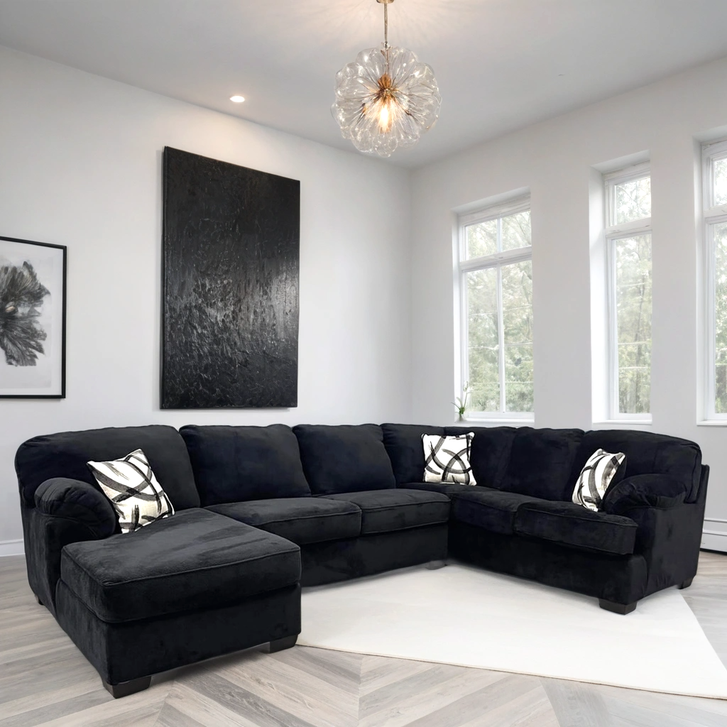 BRENTWOOD BLACK SECTIONAL