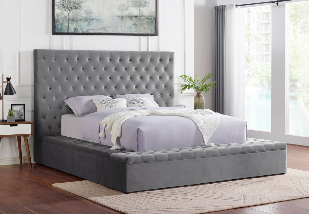 Paris Grey Platform Bed