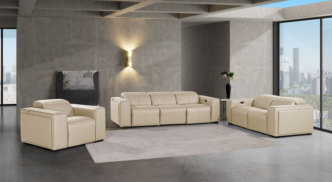 1224 - 6-Piece Modular Power Reclining Sofa, Loveseat & Chair Set In With 6 Power Recliners & Power Headrests