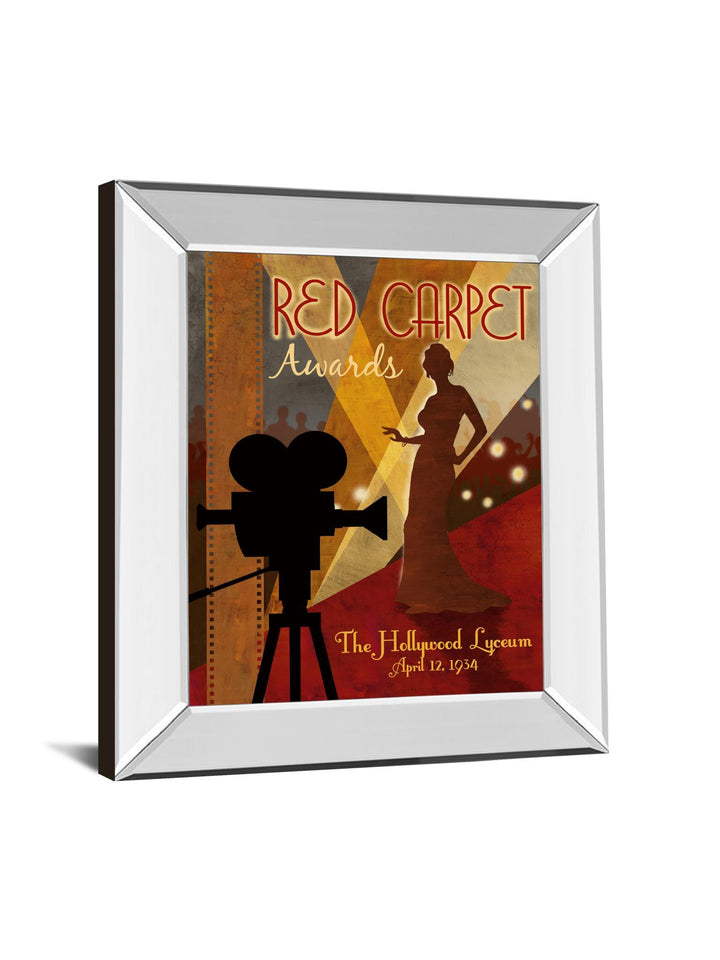 Red Carpet Awards By Conrad Knutsen - Mirror Framed Print Wall Art - Red