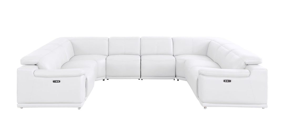 2679 - 8-Piece U-Shaped Power Reclining Sectional In Genuine Leather (4 Recliner)