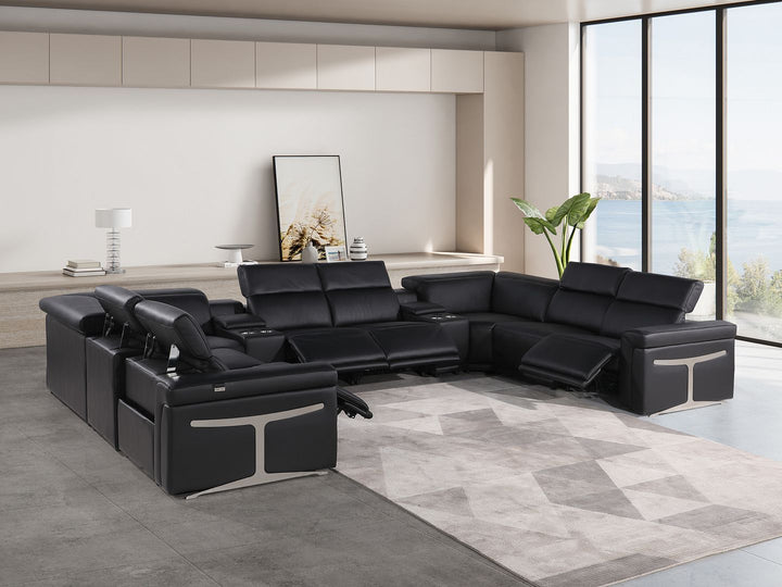 1126 - 10-Piece U-Shaped Sectional Sofa In With 4 Power Recliners &amp; Power Headrests