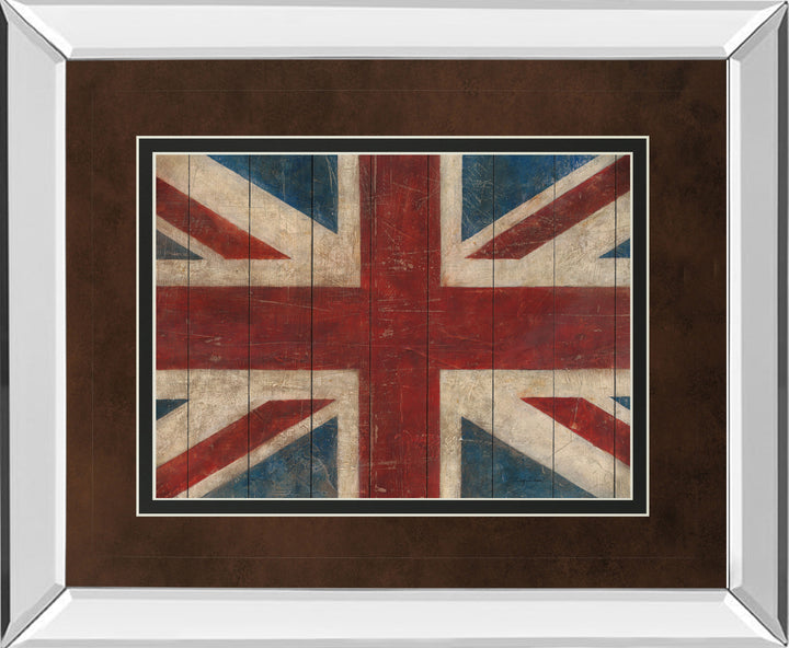 Union Jack By Avery Tillman - Mirror Framed Print Wall Art - Red