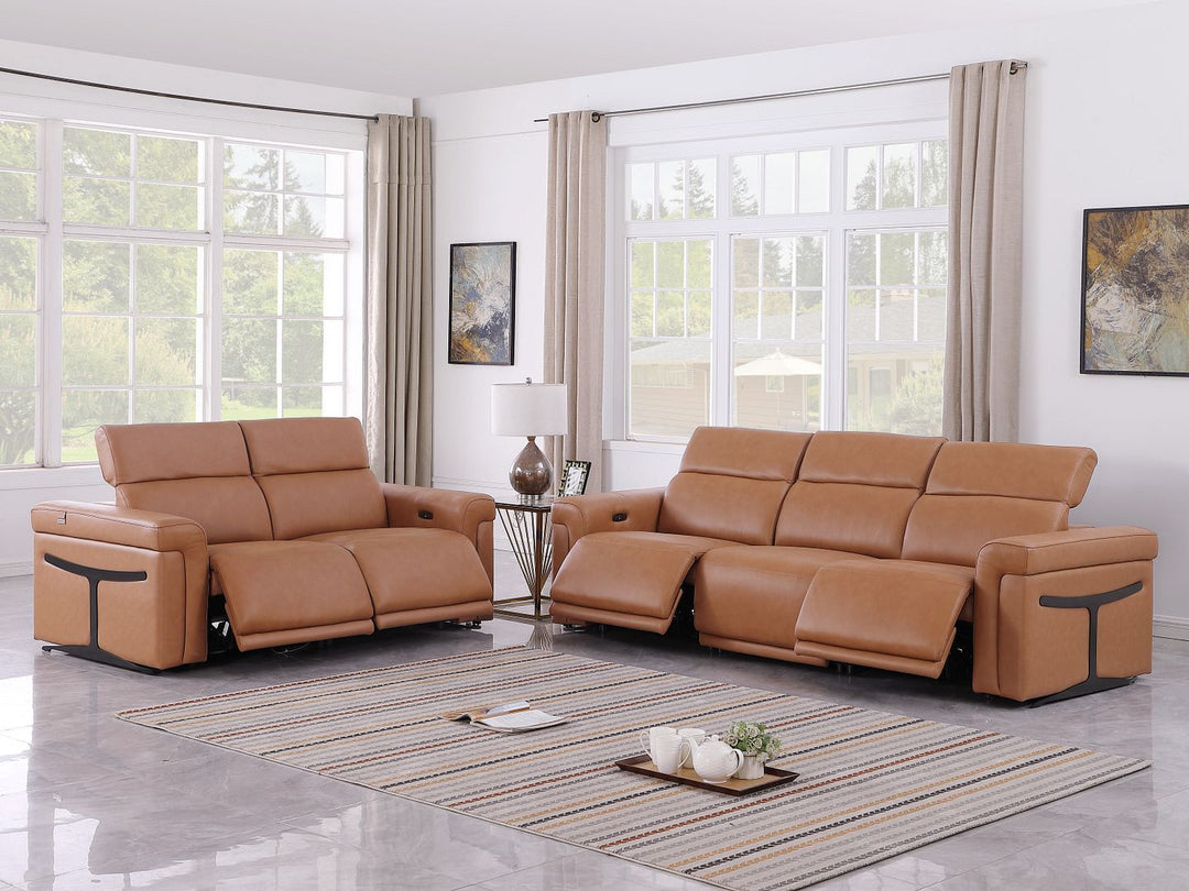 1126 - 5-Piece Modular Power Reclining Sofa And Loveseat Set In With 4 Power Recliners &amp; Power Headrests