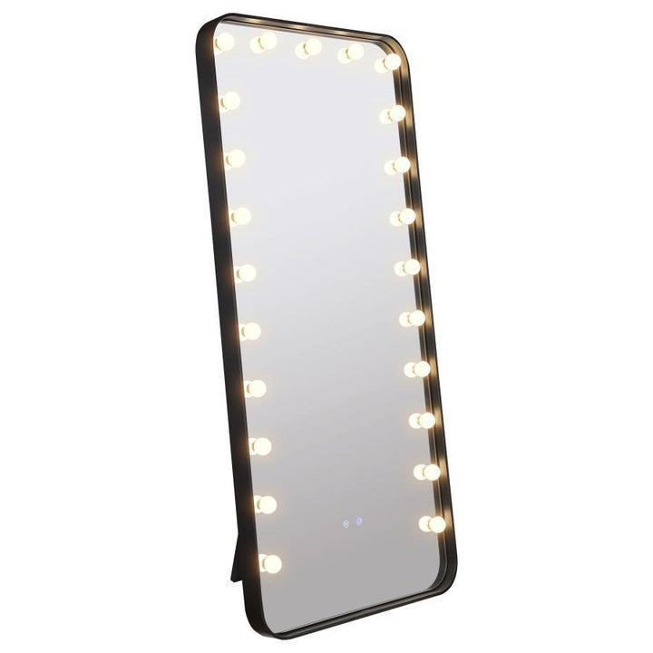 Canton - LED Standing Mirror With Speakers - Black