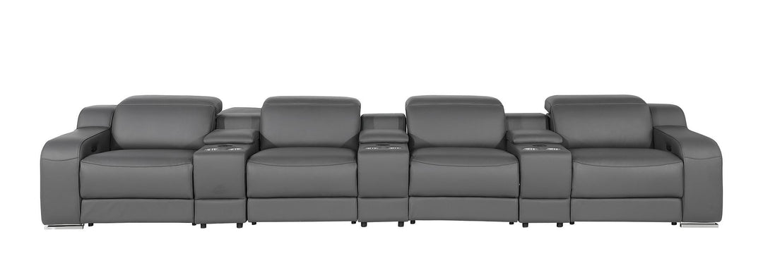 1116 - 7-Piece Modular Power Reclining Sofa In With 4 Power Recliners &amp; Power Headrests