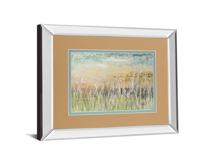 Muted Grass By Patricia Pinto - Mirror Framed Print Wall Art - Green