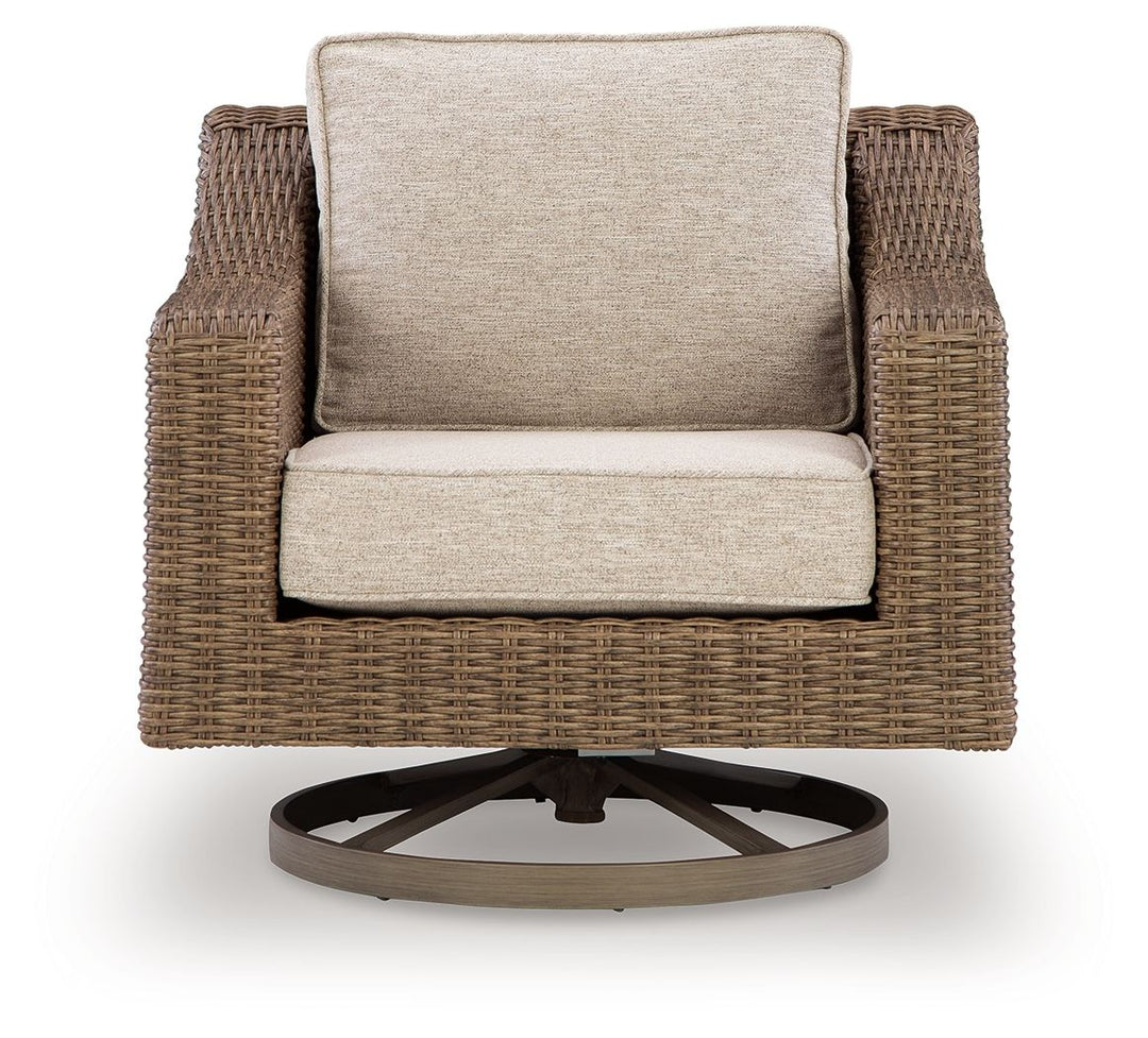 Laguna Heights - Swivel Lounge With Cushion - Beige