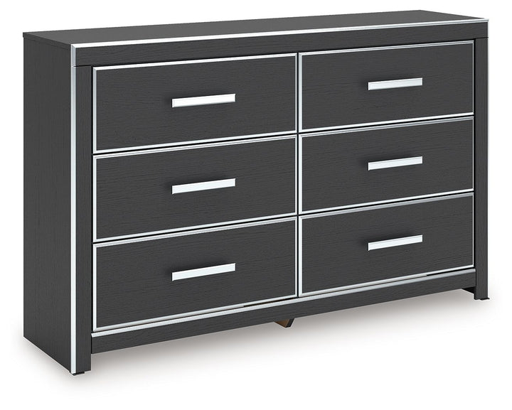 Zuraleus - Black - Six Drawer Dresser