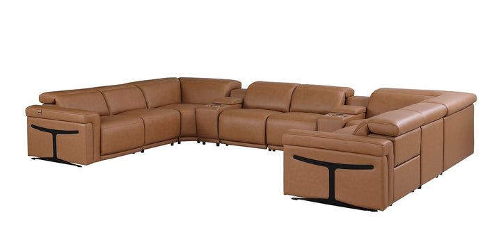 1126 - 10-Piece U-Shaped Sectional Sofa In With 4 Power Recliners &amp; Power Headrests