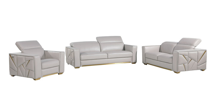 1120 - Top Grain Italian Leather Living Room Set
