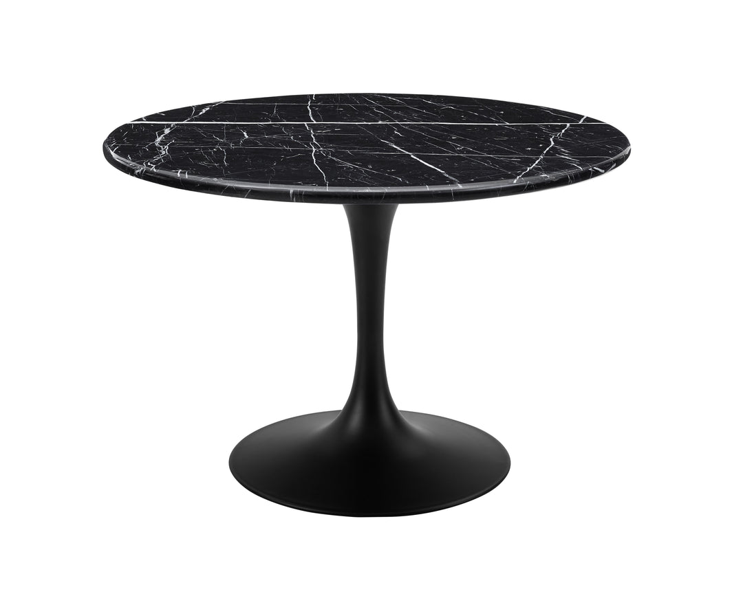 Colfax - Black Marquina Marble Dining Set