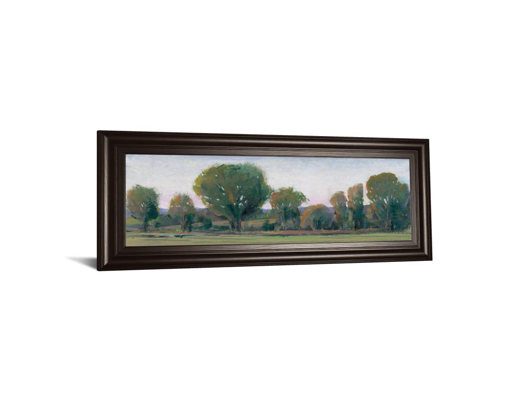 Panoramic Treeline Il By Tim Otoole - Framed Print Wall Art - Green