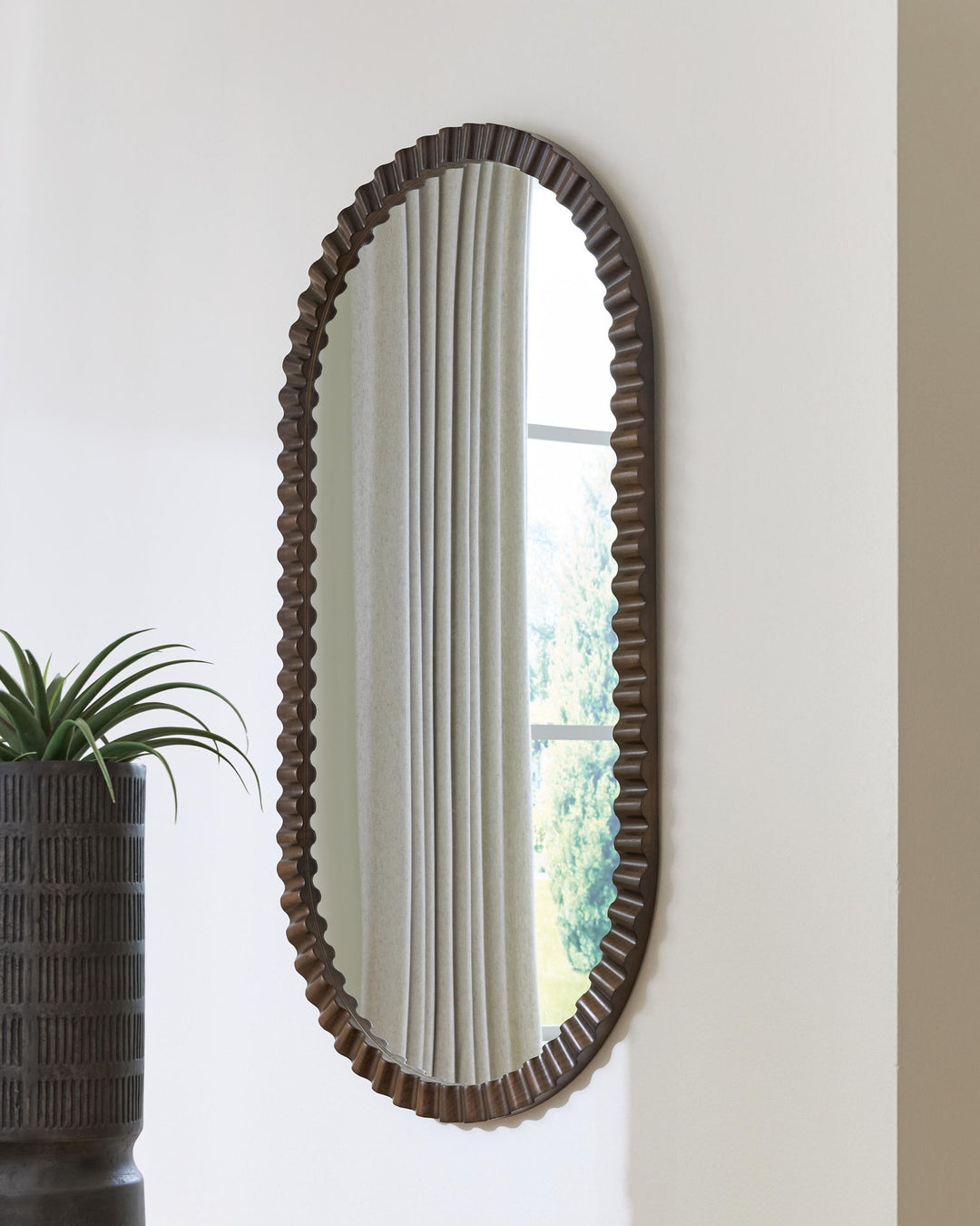 Clorington - Accent Mirror - Dark Brown