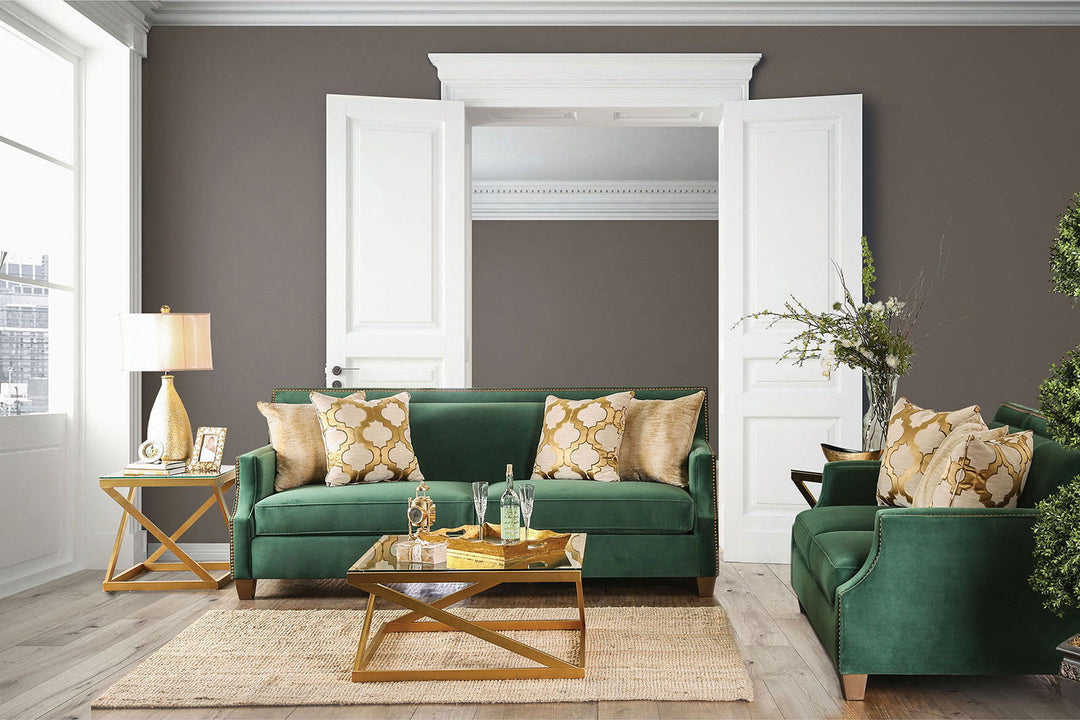 Verdante - Loveseat - Emerald Green / Gold