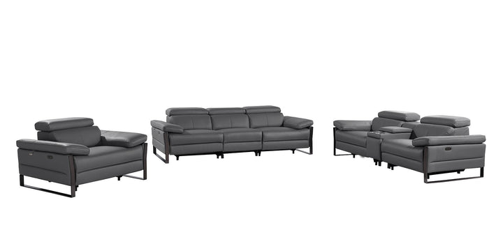 1246 - Modular Power Dual Reclining Sofa, Console Loveseat, And Chair Set With Power Headrests