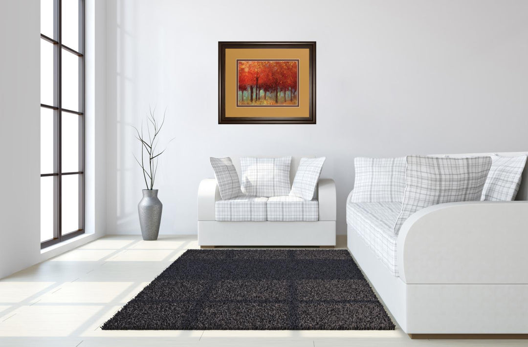 Red Forest By Asia Jensen - Framed Print Wall Art - Red