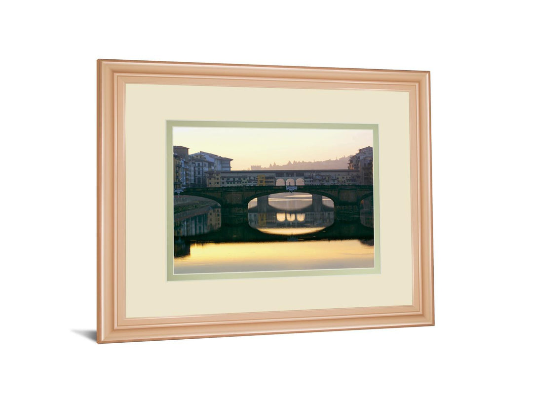 Ponte Vecchio By Bill Philip - Framed Print Wall Art - Yellow