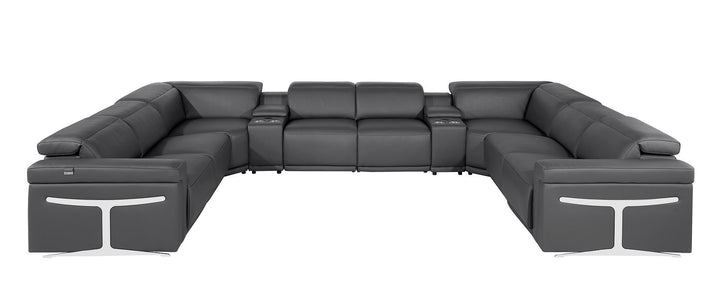 1126 - 10-Piece U-Shaped Sectional Sofa In With 4 Power Recliners &amp; Power Headrests
