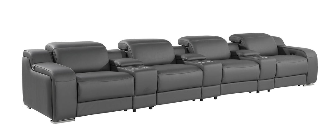 1116 - 7-Piece Modular Power Reclining Sofa In With 4 Power Recliners &amp; Power Headrests