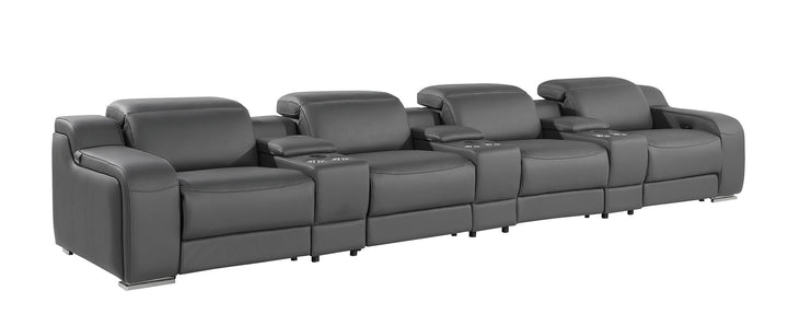 1116 - 7-Piece Modular Power Reclining Sofa In With 4 Power Recliners &amp; Power Headrests