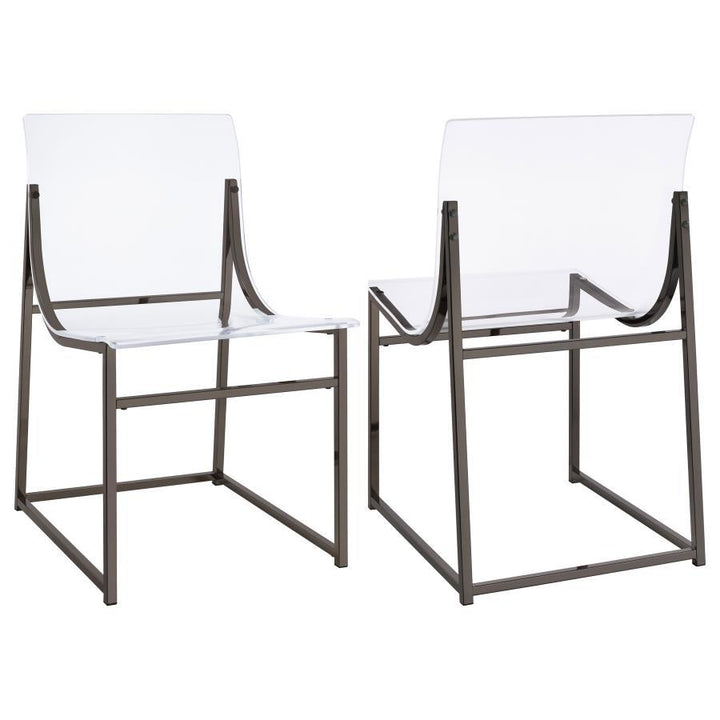 Adino - Acrylic Dining Side Chair (Set of 2) - Black Nickel