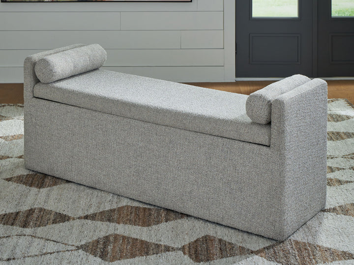 Galliden - Beige - Large Upholstered Dining Room Bench
