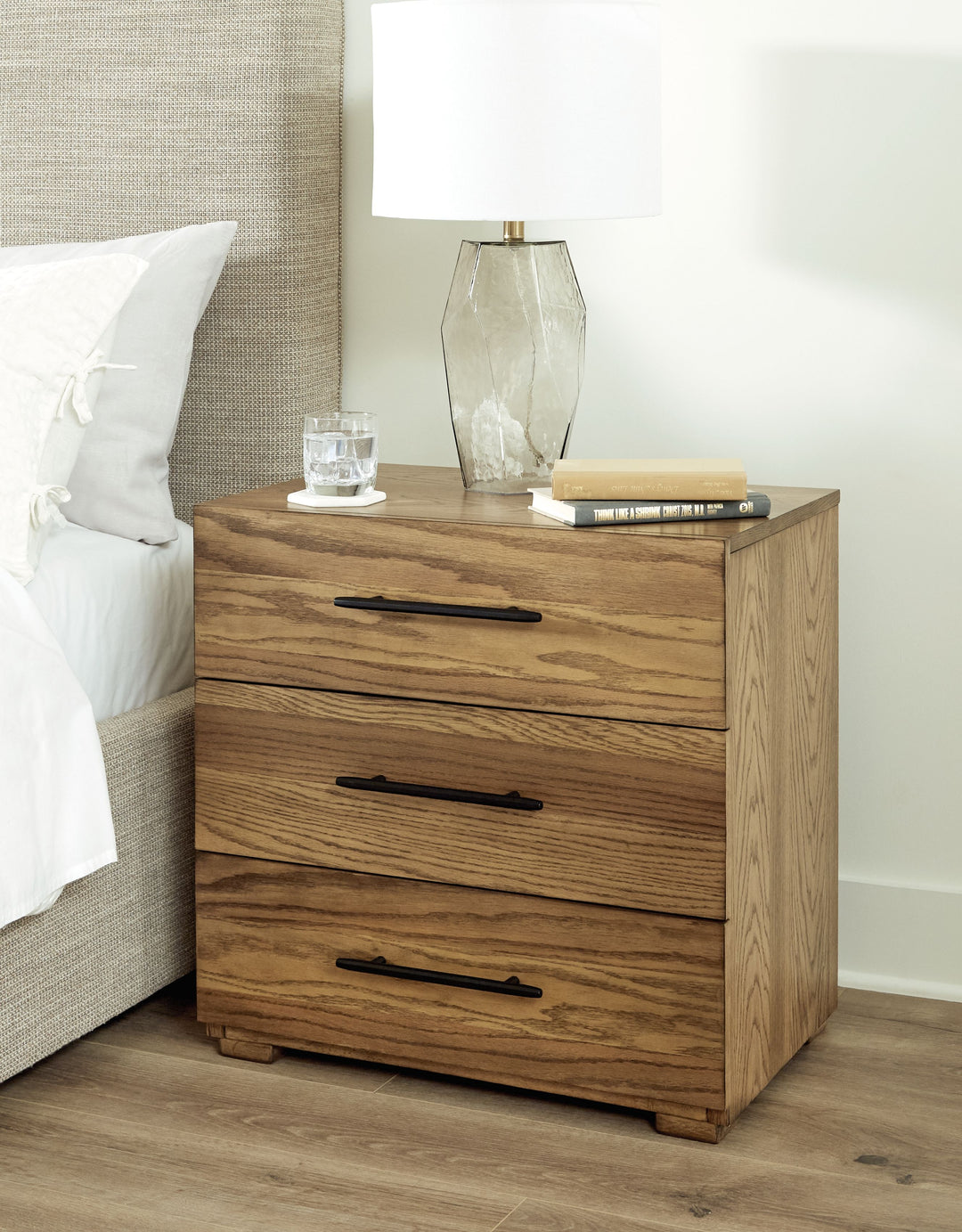 Dakmore - Brown - Three Drawer Night Stand