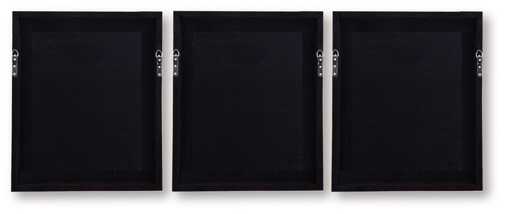 Hendridge - Taupe / White - Wall Art Set (Set of 3)