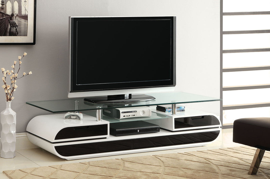 Evos - TV Console - Black / White