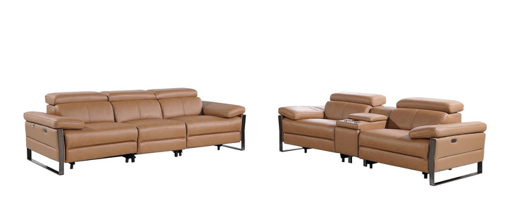 1246 - Modular Power Triple Reclining Sofa And Console Loveseat Set With Power Headrests
